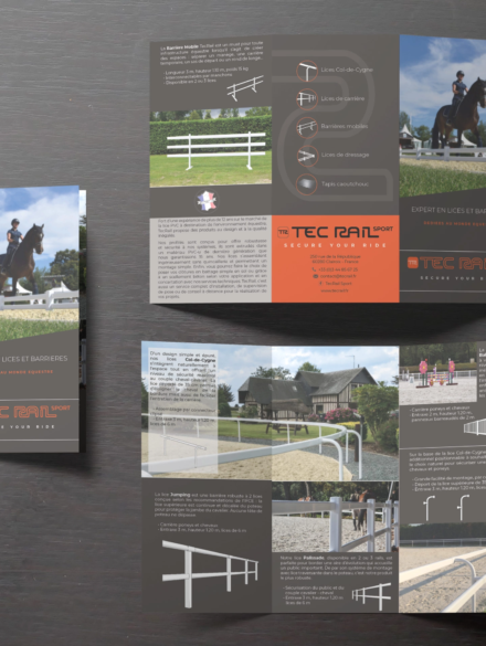 Plaquette TecRail Sport - Anaïs Clavel, maquettiste designer graphique