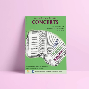Flyer Musicales de Saint Paul 2019 - Anaïs Clavel, maquettiste designer graphique
