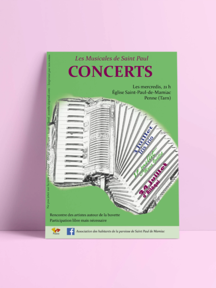 Flyer Musicales de Saint Paul 2019 - Anaïs Clavel, maquettiste designer graphique