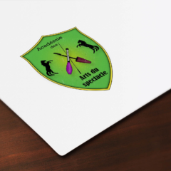 Logo Académie des arts du spectacle, association équestre - Anaïs Clavel, designer graphique