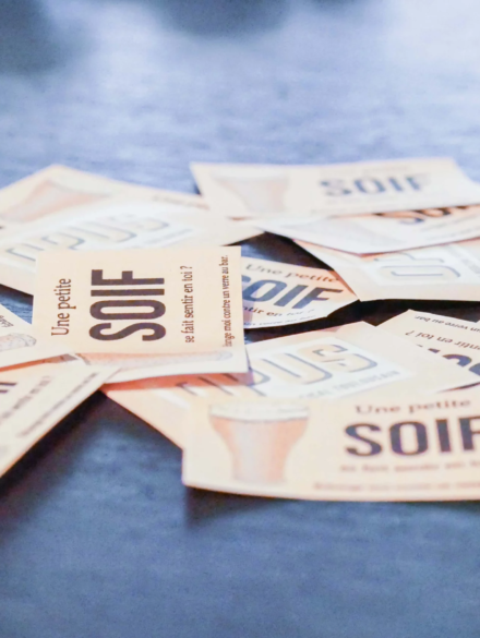 coupons à échanger contre boisson créés pour Opus Musiques