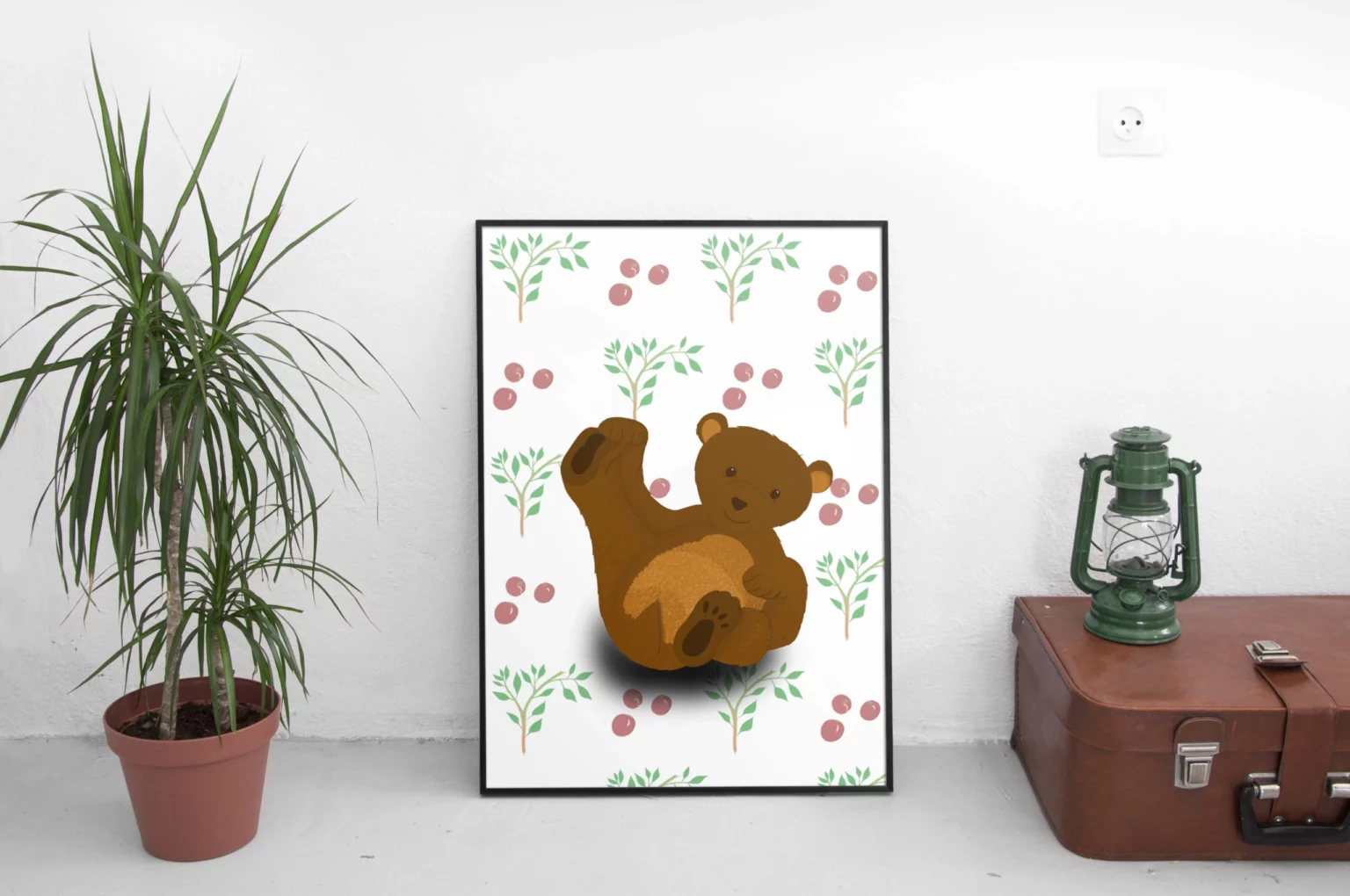 ourson, dans la forêt il y a... illsutration animaux de la forêt - Anaïs Clavel, designer graphique