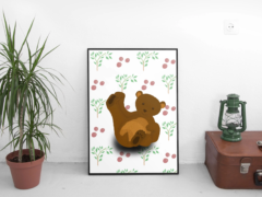 ourson, dans la forêt il y a... illsutration animaux de la forêt - Anaïs Clavel, designer graphique