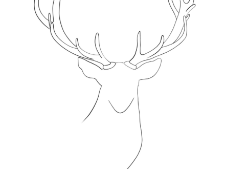illustration minimaliste cerf