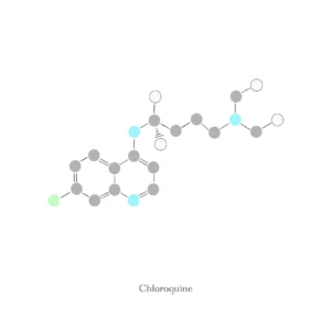Chloroquine, molécule - Illustration Anaïs Clavel